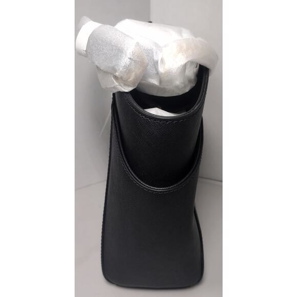 $558 Michael Kors Jet Set Travel Chain Leather Shoulder Tote Black Large NEW - Picture 4 of 11